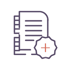 Element CPA icon depicting a magnifying glass over a document, symbolizing detailed financial analysis and auditing.